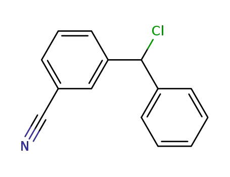 Molecular Structure of 13391-41-8 (3-(alpha-chlorobenzyl)benzonitrile)