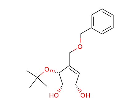 Molecular Structure of 169191-14-4 (3-Cyclopentene-1,2-diol,
5-(1,1-dimethylethoxy)-4-[(phenylmethoxy)methyl]-, (1S,2S,5R)-)