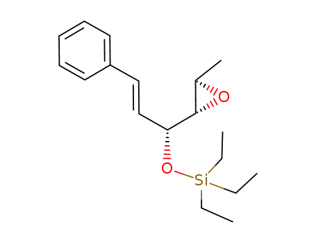 Triethyl-[(E)-(R)-1-((2S,3R)-3-methyl-oxiranyl)-3-phenyl-allyloxy]-silane