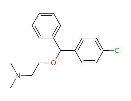 Molecular Structure of 22808-17-9 (Ethanamine, 2-[(4-chlorophenyl)phenylmethoxy]-N,N-dimethyl-)
