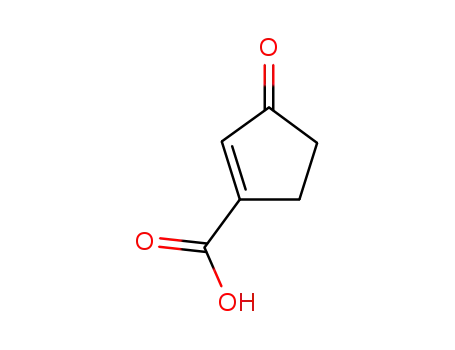 Molecular Structure of 108384-36-7 (1-Cyclopentene-1-carboxylic acid, 3-oxo- (9CI))