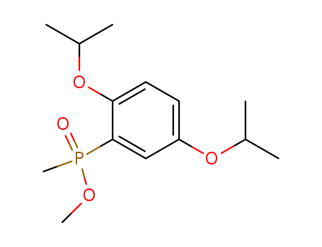 Molecular Structure of 90420-85-2 (Phosphinic acid, [2,5-bis(1-methylethoxy)phenyl]methyl-, methyl ester)