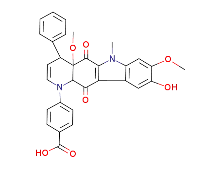 4-(9-Hydroxy-4a,8-dimethoxy-6-methyl-5,11-dioxo-4-phenyl-4,4a,5,6,11,11a-hexahydro-pyrido[3,2-b]carbazol-1-yl)-benzoic acid
