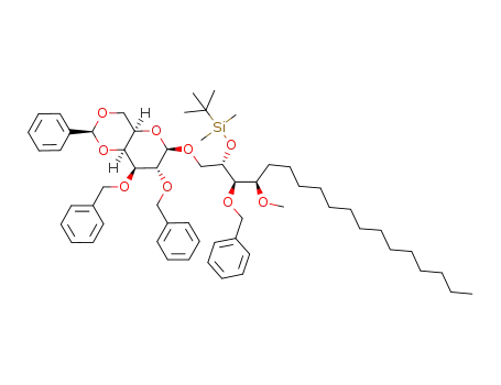 (2S,3R,4R)-3-benzyloxy-2-tert-butyldimethylsilyloxy-4-methoxyoctadecyl 2,3-di-O-benzyl-4,6-O-benzylidene-β-D-galactopyranoside