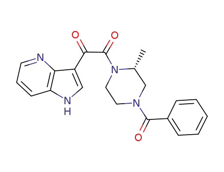 (R)-1-(4-benzoyl-2-methylpiperazin-1-yl)-2-(1H-pyrrolo[3,2-b]-pyridin-3-yl)ethane-1,2-dione
