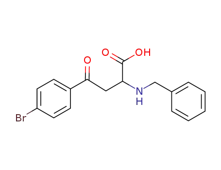 Molecular Structure of 1031756-56-5 (2-(BENZYLAMINO)-4-(4-BROMOPHENYL)-4-OXOBUTANOIC ACID)