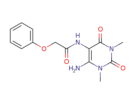 Molecular Structure of 166115-79-3 (Acetamide,  N-(6-amino-1,2,3,4-tetrahydro-1,3-dimethyl-2,4-dioxo-5-pyrimidinyl)-2-phenoxy-)