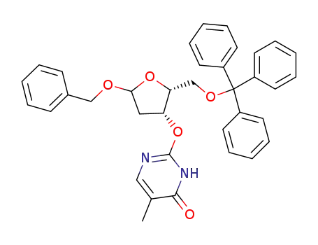 2-((2R,3R)-5-Benzyloxy-2-trityloxymethyl-tetrahydro-furan-3-yloxy)-5-methyl-3H-pyrimidin-4-one