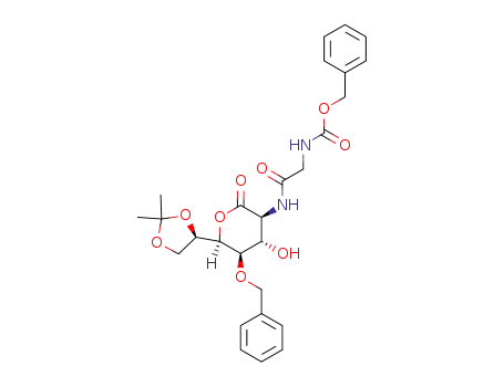 {[(3S,4S,5R,6R)-5-Benzyloxy-6-((R)-2,2-dimethyl-[1,3]dioxolan-4-yl)-4-hydroxy-2-oxo-tetrahydro-pyran-3-ylcarbamoyl]-methyl}-carbamic acid benzyl ester