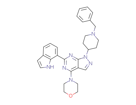 1-(1-benzylpiperidin-4-yl)-6-(1H-indol-7-yl)-4-morpholin-4-yl-1H-pyrazolo[3,4-d]pyrimidine
