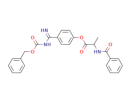 2-Benzoylamino-propionic acid 4-(benzyloxycarbonylamino-imino-methyl)-phenyl ester
