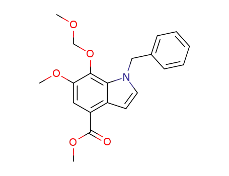 1H-Indole-4-carboxylic acid,
6-methoxy-7-(methoxymethoxy)-1-(phenylmethyl)-, methyl ester