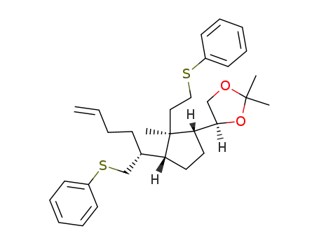 (S)-2,2-Dimethyl-4-[(1R,2R,3R)-2-methyl-2-(2-phenylsulfanyl-ethyl)-3-((R)-1-phenylsulfanylmethyl-pent-4-enyl)-cyclopentyl]-[1,3]dioxolane
