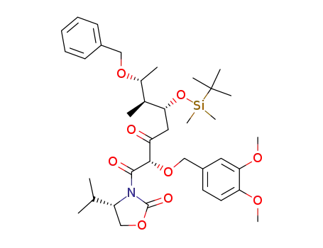 (2S,5R,6S,7R)-7-Benzyloxy-5-(tert-butyl-dimethyl-silanyloxy)-2-(3,4-dimethoxy-benzyloxy)-1-((S)-4-isopropyl-2-oxo-oxazolidin-3-yl)-6-methyl-octane-1,3-dione