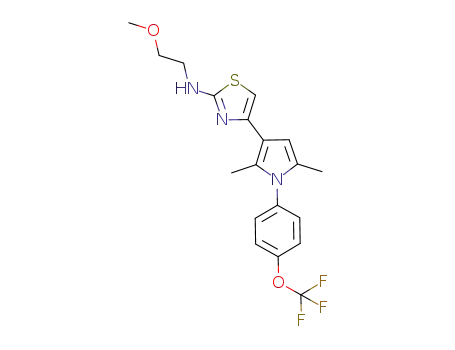 {4-[2,5-dimethyl-1-(4-trifluoromethoxyphenyl)-1H-pyrrol-3-yl]thiazol-2-yl}-(2-methoxyethyl)amine