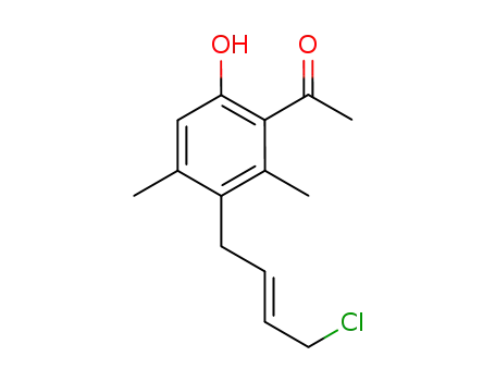 5-[(E)-4-chlorobut-2-enyl]-4,6-dimethylacetophenone