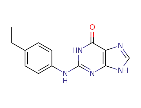 Molecular Structure of 123994-73-0 (2-[(4-ethylphenyl)amino]-3,7-dihydro-6H-purin-6-one)