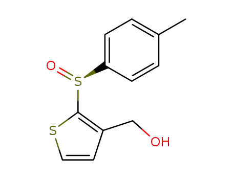 Molecular Structure of 173381-54-9 ((S<sub>S</sub>)-2-(p-tolylsulfinyl)-3-thienylmethanol)