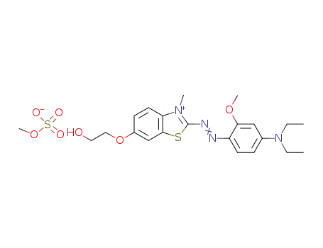 Benzothiazolium,
2-[[4-(diethylamino)-2-methoxyphenyl]azo]-6-(2-hydroxyethoxy)-3-methyl
-, methyl sulfate (salt)