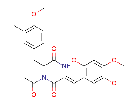 (Z)-1-acetyl-6-(4-methoxy-3-methylphenylmethyl)-3-(2,4,5-trimethoxy-3-methylphenylmethylene)-2,5-piperazinedione