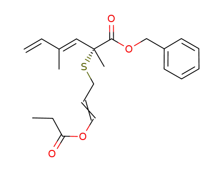 (R,E)-benzyl 2,4-dimethyl-2-[(E,Z)-3-(propionyloxy)prop-2-enylthio]hexa-3,5-dienoate