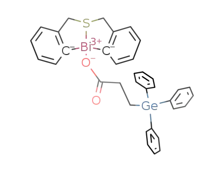 [(S(CH<sub>2</sub>C<sub>6</sub>H<sub>4</sub>)2)Bi(OC(O)CH<sub>2</sub>CH<sub>2</sub>Ge(C<sub>6</sub>H<sub>5</sub>)3)]