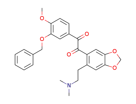 Molecular Structure of 124465-50-5 ((3-benzyloxy-4-methoxyphenyl)(2-β-<(N,N-dimethyl)aminoethyl>-4,5-methylenedioxyphenyl)-ethanedione)