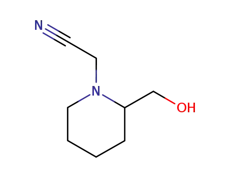 Molecular Structure of 186790-31-8 (2-hydroxymethylpiperidin-1-ylacetonitrile)