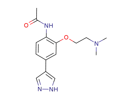 Molecular Structure of 1072906-08-1 (N-(2-(2-(dimethylamino)ethoxy)-4-(1H-pyrazol-4-yl)phenyl)acetamide)