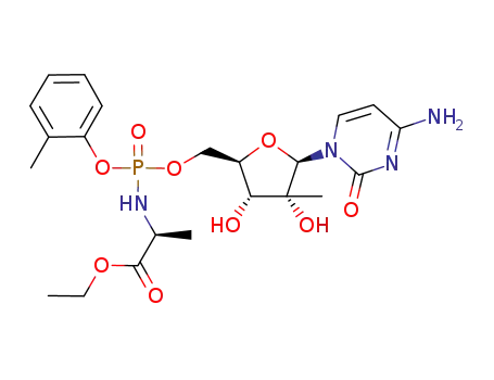 5'-O-[[[(1S)-2-ethoxy-1-methyl-2-oxoethyl]amino](2-methylphenoxy)phosphinyl]-2'-C-methylcytidine