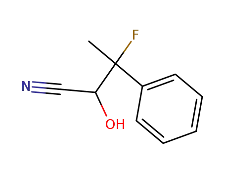 Molecular Structure of 79205-56-4 (Benzenepropanenitrile, b-fluoro-a-hydroxy-b-methyl-)