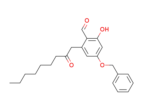 Benzaldehyde, 2-hydroxy-6-(2-oxononyl)-4-(phenylmethoxy)-