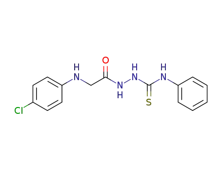 Molecular Structure of 92516-00-2 (Glycine, N-(4-chlorophenyl)-, 2-[(phenylamino)thioxomethyl]hydrazide)