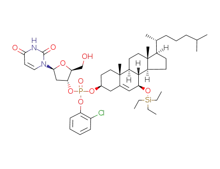 2-chlorophenyl 3'-(2'-deoxyuridylyl) 3-<7β-(triethylsiloxy)cholesteryl> phosphotriester