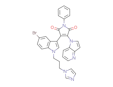 3-(5-bromo-1-(3-(1H-imidazol-1-yl)propyl)-1H-indol-3-yl)-1-phenyl-4-(1H-pyrrolo[3,2-b]pyridin-1-yl)-1H-pyrrole-2,5-dione
