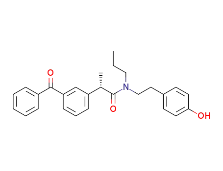 Molecular Structure of 1173289-66-1 ((S)-2-(3-benzoylphenyl)-N-(4-hydroxyphenethyl)-N-isopropylpropanamide)