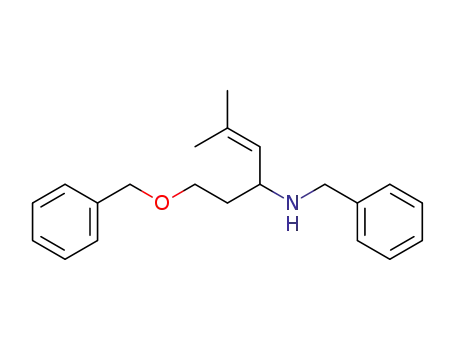 Molecular Structure of 132872-29-8 (N-benzyl-N-<1-(2'-benzyloxyethyl)-3-methylbut-2-enyl>amine)