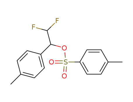 Molecular Structure of 50562-11-3 (Toluene-4-sulfonic acid 2,2-difluoro-1-p-tolyl-ethyl ester)