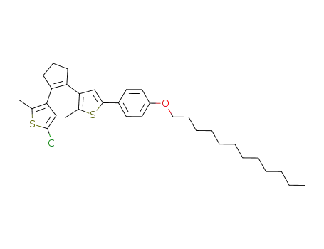Molecular Structure of 1178972-00-3 (1-(5-chloro-2-methylthien-3-yl)-2-[2-methyl-5-(4-dodecyloxyphenyl)thien-3-yl]cyclopentene)