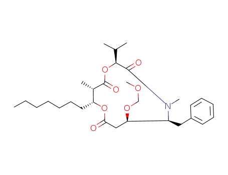 (2S,5S,6R,10R,11S)-5-Benzyl-10-heptyl-2-isopropyl-6-methoxymethoxy-4,11-dimethyl-1,9-dioxa-4-aza-cyclododecane-3,8,12-trione