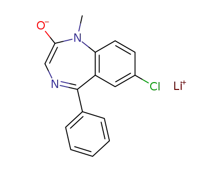 7-chloro-1,3-dihydro-1-methyl-5-phenyl-2H-1,4-benzodiazepin-2-one lithium