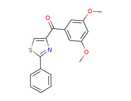Molecular Structure of 1135797-93-1 ((3,5-dimethoxyphenyl)(2-phenylthiazol-4-yl)methanone)