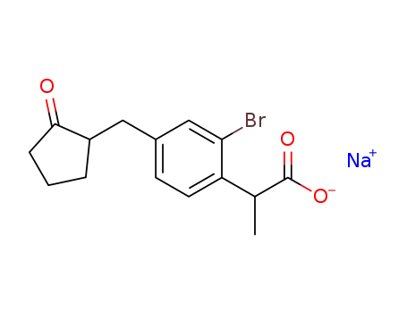 sodium 2-(2-bromo-4-[(2-oxocyclopentyl)methyl]phenyl)propanoate