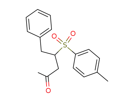 Molecular Structure of 61476-97-9 (2-Pentanone, 4-[(4-methylphenyl)sulfonyl]-5-phenyl-)