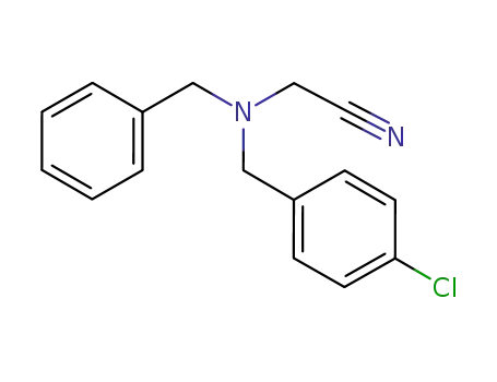 Molecular Structure of 634889-11-5 (Acetonitrile, [[(4-chlorophenyl)methyl](phenylmethyl)amino]-)