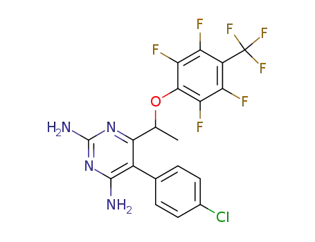 2,4-diamino-5-(4-chlorophenyl)-6-<<1-(2,3,5,6-tetrafluoro-4-trifluoromethyl)phenoxy>ethyl>pyrimidine