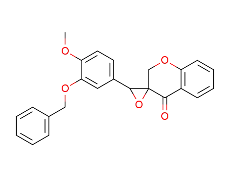 Molecular Structure of 171015-65-9 (3'-(3-benzyloxy-4-methoxy)spiro<2,3-dihydro-4H-1-benzopyran-3,2'-oxiran>-4-one)