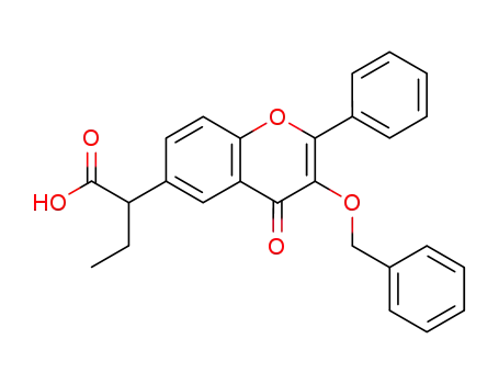 alpha-Ethyl-4-oxo-2-phenyl-3-(phenylmethoxy)-4H-1-benzopyran-6-acetic acid