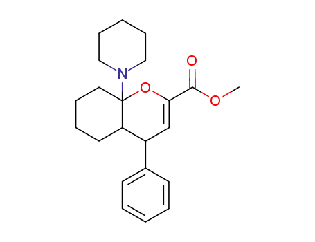 5,6,7,8-Tetrahydro-4-phenyl-8a-piperidino-4H,4aH-1-benzo-2-pyrancarbonsaeuremethylester
