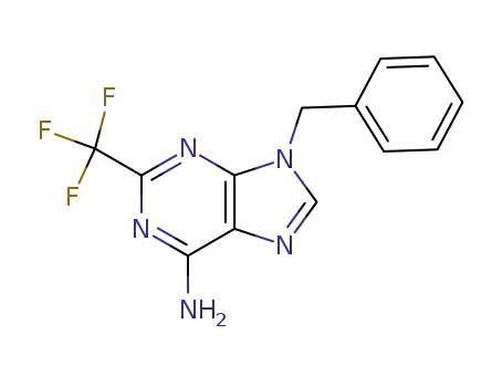 Molecular Structure of 1643-90-9 (9-benzyl-2-(trifluoromethyl)-9H-purin-6-amine)